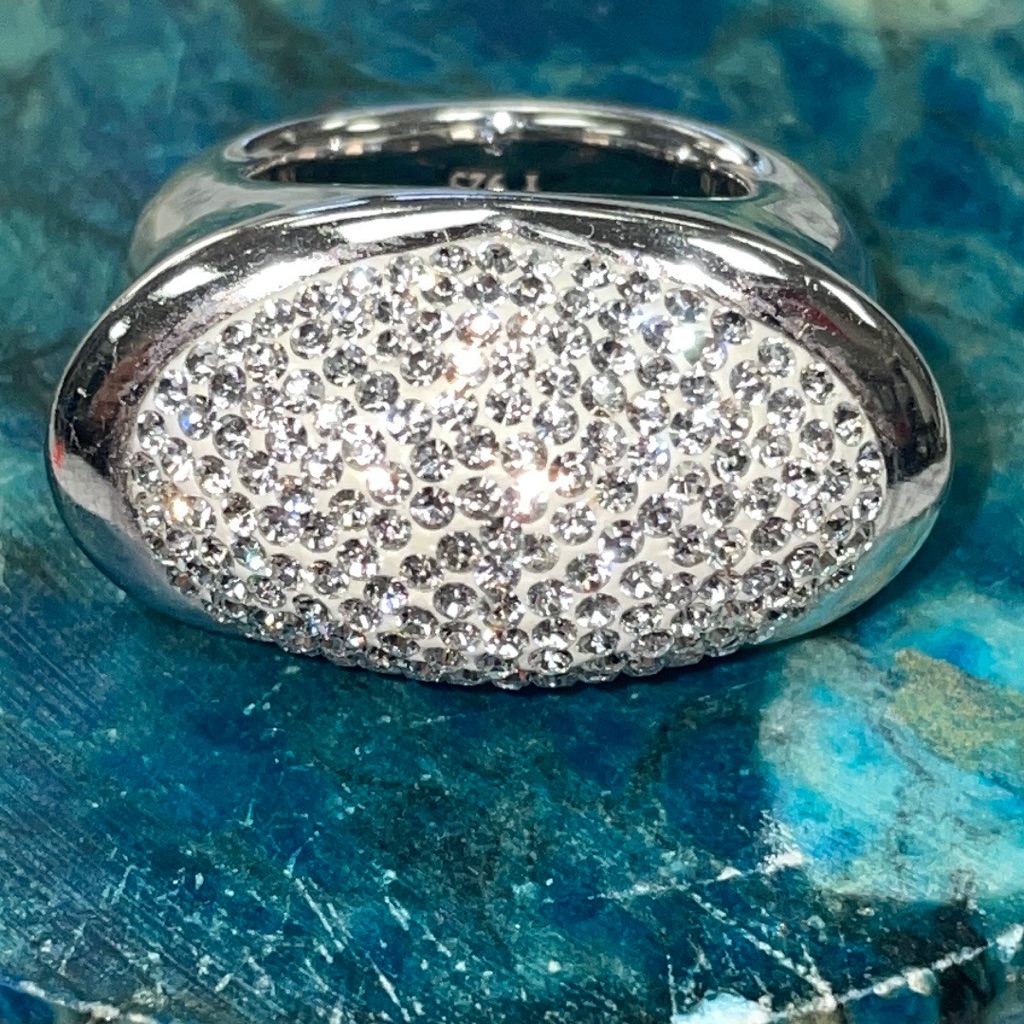 Silver Crystal Electroform Ring